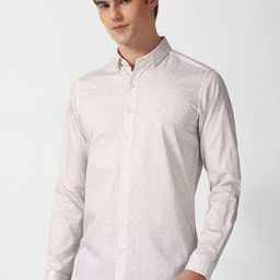 SIMON CARTER LONDON Ethnic Motifs Printed Cotton Slim Fit Casual Shirt-image-43
