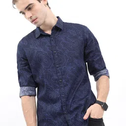 KETCH Men Slim Fit Printed Casual Shirt-image-77