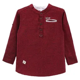 TONYBOY Boys Mandarin Collar Premium Pure Cotton Casual Shirt-image-58