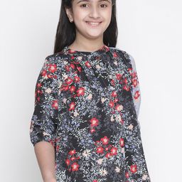 Oxolloxo Girls Multi Floral Printed Casual Shirt-picture-37