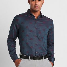 Peter England Elite Floral Self Design Formal Shirt-image-28