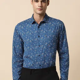 Allen Solly Slim Fit Micro Ditsy Printed Pure Cotton Formal Shirt-image-98