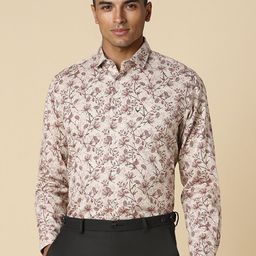 Allen Solly Slim Fit Floral Printed Spread Collar Pure Cotton Formal Shirt-image-88