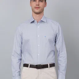 Cantabil Men Micro Ditsy Printed Opaque Formal Shirt-image-19