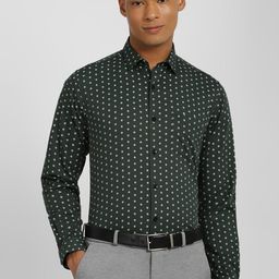 Allen Solly Slim Fit Opaque Ethnic Motifs Printed Cotton Formal Shirt-image-25