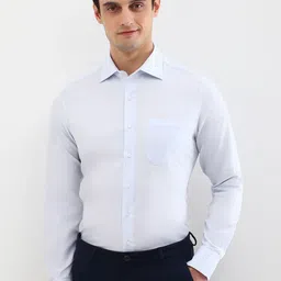 Allen Solly Sport Men Slim Fit Solid Cotton Formal Shirt-picture-10