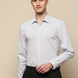 INVICTUS Standard Printed Cotton Spread Collar Slim Fit Opaque Formal Shirt-picture-38