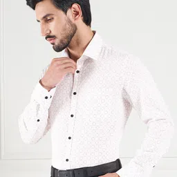 LOUIS STITCH Cotton Comfort Opaque Printed Formal Shirt-picture-13