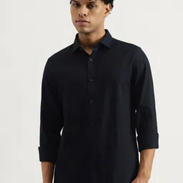 United Colors of Benetton Men Spread Collar Textured Cotton Formal Shirt-picture-43
