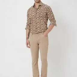 Mufti Trim Slim Fit Paisley Printed Pure Cotton Casual Shirt-image-78