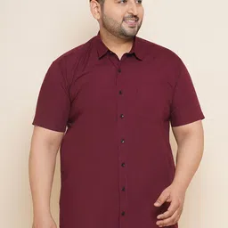 John Pride Plus Size Cotton Casual Shirt-image-46