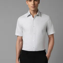 Louis Philippe Geometric Printed Pure Cotton Formal Shirt-image-10