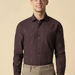 Allen Solly Men Slim Fit Micro Ditsy Printed Pure Cotton Formal Shirt-image-37