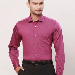Raymond Men Striped Contemporary-Fit Cotton Formal Shirt-image-26