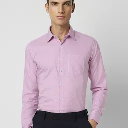 Van Heusen Slim Fit Micro Checked Formal Pure Cotton Shirt-image-53