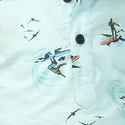 Freesia Array Boys Standard Conversational Printed Short Sleeves Cotton Casual Shirt image 2