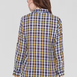 Vastraa Fusion Comfort Roll-Up Sleeves Tartan Checked Casual Shirt image 2