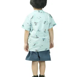 Freesia Array Boys Standard Conversational Printed Short Sleeves Cotton Casual Shirt image 5