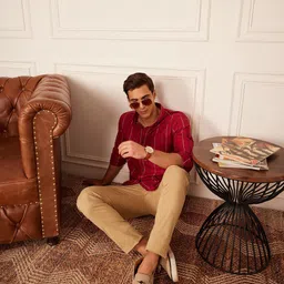DENNISON Smart Striped Button-Down Collar Casual Shirt-image-91
