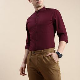 INVICTUS Band Collar Comfort Slim Fit Formal Shirt-picture-23