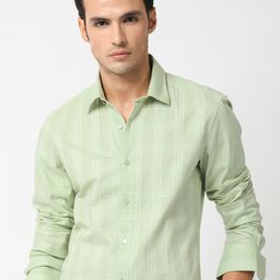 RARE RABBIT Men Roar Slim Fit Checked Cotton Shirt-image-35