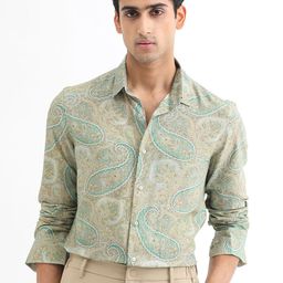 RARE RABBIT Men Rego Ethnic Motifs Printed Slim Fit Shirt-image-18