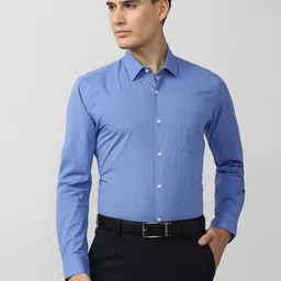 Peter England Men Blue Slim Fit Formal Shirt-image-44