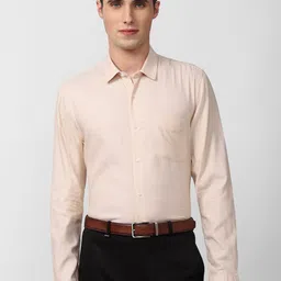 Peter England Men Beige Slim Fit Formal Shirt-image-99