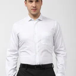 Peter England Slim Fit Geometric Printed Pure Cotton Formal Shirt-image-31