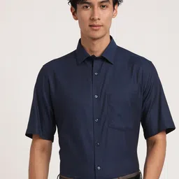 Turtle Textured Self Design Modern Pure Cotton Formal Shirt-40