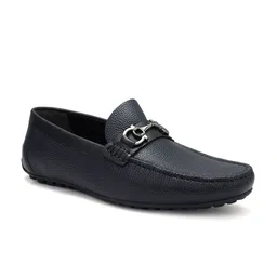 ROSSO BRUNELLO Men Textured Leather Loafers Shoes-picture-46