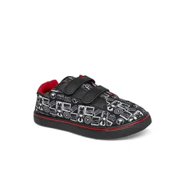 Pantaloons Junior Boys Black Printed PU Sneakers-picture-45