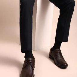 Red Chief Men Textured Leather Formal Derbys-image-19