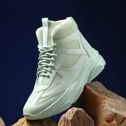 The Roadster Lifestyle Co. Women Green Textured Mid-Top Lace-Up Sneakers-image-91
