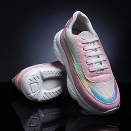 sneakers villa Women Pink Colourblocked Sneakers-43