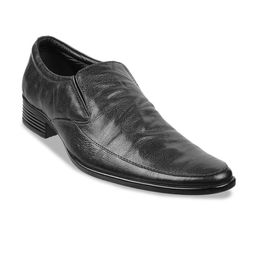 Metro Men Textured Formal Slip-On Shoes-picture-43