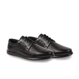 FAUSTO Men Genuine Leather Textured Formal Lace Up Derbys-image-45