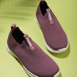 Carlton London sports Women Purple Woven Design Slip-On Sneakers-18