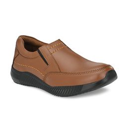 Eego Italy Men Tan Formal Genuine Leather Slip-Ons-image-87