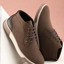 The Roadster Lifestyle Co. Men Brown Round Toe Memory Foam Sneakers-image-12