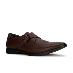 Hush Puppies Men Textured Formal Monk Shoes-image-16