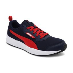 Puma Men Navy Blue & Red Textile Lace-up Sneakers-7