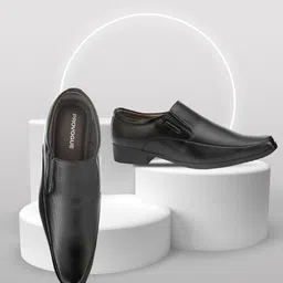 Provogue Men Black Solid Synthetic Slip-On Shoes-image-40