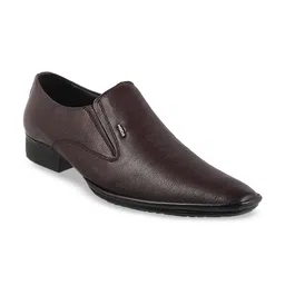 Mochi Men Textured Leather Formal Slip-On Shoes-image-58