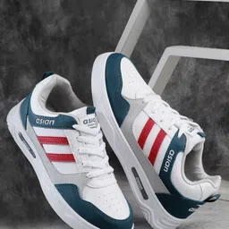ASIAN Men Striped Lace Up Sneakers-image-74