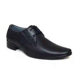 Zoom Shoes Men Black Textured Leather Formal Derbys-image-65