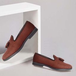 FOUR STAR TRUCK SALES Men Lightweight Velvet Tassel Loafers-image-81