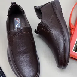 VIV Men Round Toe Leather Formal Loafers-image-53