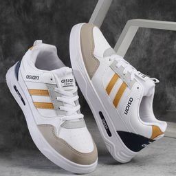 ASIAN Men Striped Lace Up Sneakers-image-81