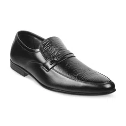 Mochi Men Textured Leather Formal Loafers-image-92